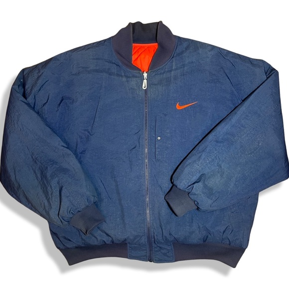 Vintage 90s Nike Reversible Bomber Jacket SIZE:XL - Picture 4 of 5